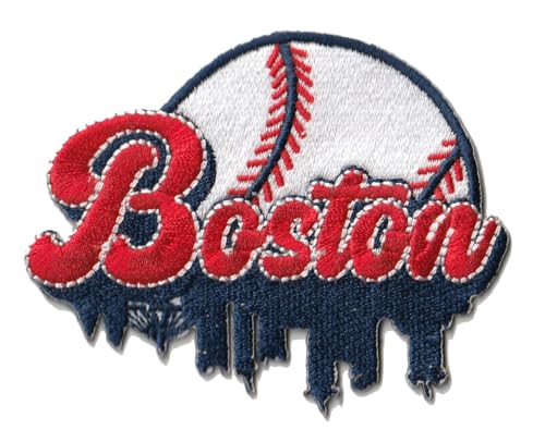 Smc Store City of Boston Baseball-Logo-Aufnäher, bestickt, Baseball-Fan, Lieblings-Team, zum Aufbügeln oder Aufnähen Smc Store City of Boston Baseball-Logo-Aufnäher, bestickt, Baseball-Fan, Lieblings-Team, zum Aufbügeln oder Aufnähen von Generic