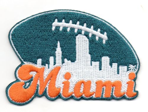 Smc Store City of Miami Logo Patch Stickerei American Football Fan Favorite Team Iron On Sew On Embroidered Patch von Generic