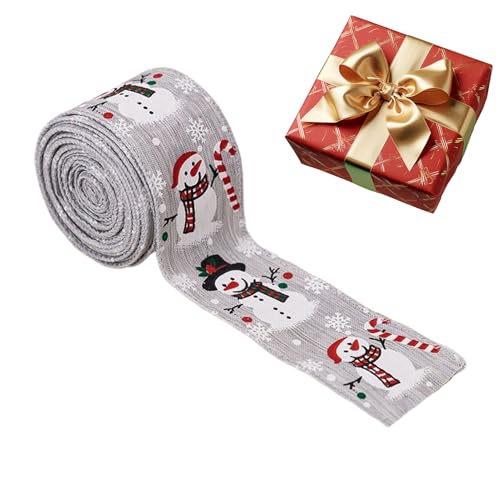 Snowman Drahtband - Weihnachtsdekoration Jute Stoffband, einzigartige Urlaubsgyaland Dekoration, 5,46 Yard Long Tischanordnung Accessoires, natürliche Materialkunsthandwerks Ornamente Snowman Drahtband - Weihnachtsdekoration Jute Stoffband, einzigartige Urlaubsgyaland Dekoration, 5,46 Yard Long Tischanordnung Accessoires, natürliche Materialkunsthandwerks Ornamente von Generic