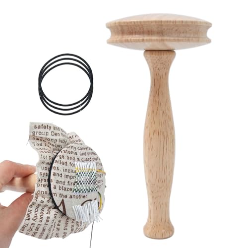 Socken-Overlock-Set – schnelles Weben aus Holz – Socken, Hüte, Hosen, Pullover, DIY-Nähhandwerk, niedlicher Pilz aus Holz, Darner Overlock-Werkzeug für Overlock-Pilz von Generic