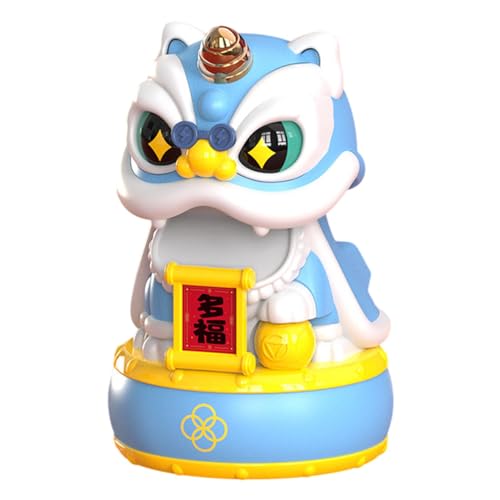 Solar Löwe Auto Armaturenbrett Ornamente - Solarbetriebene Löwe Statue, Cartoon Löwe Ornament für Auto | Automatischer Jahrgang Kopf, Tischdekoration, dekorative Ornamente von Generic