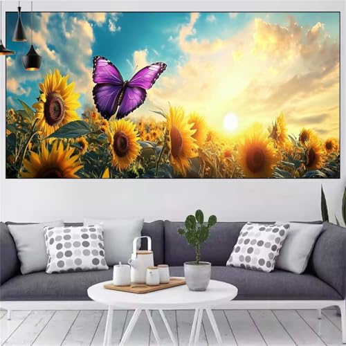 Sonnenblume Diamond Painting xxl 100x200cm Diamond Painting Erwachsene Schmetterling Diamant Malerei Set,Mosaikherstellung Malen Nach Zahlen Cross Stickerei Kunst Leinwand Malerei Kit,Frauen CN-1084 Sonnenblume Diamond Painting xxl 100x200cm Diamond Painting Erwachsene Schmetterling Diamant Malerei Set,Mosaikherstellung Malen Nach Zahlen Cross Stickerei Kunst Leinwand Malerei Kit,Frauen CN-1084 von Generic