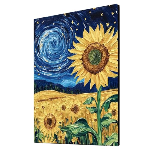 Sonnenblume Malen Nach Zahlen Erwachsene Sternenhimmel Malen Nach Zahlen 100x135 cm DIY Basteln Erwachsene Klarheit Farbe Leinwan Bilder mit Acrylfarben Set 3 Typen Pinsel für Deko Wohnzimmer 2YH-2120 Sonnenblume Malen Nach Zahlen Erwachsene Sternenhimmel Malen Nach Zahlen 100x135 cm DIY Basteln Erwachsene Klarheit Farbe Leinwan Bilder mit Acrylfarben Set 3 Typen Pinsel für Deko Wohnzimmer 2YH-2120 von Generic
