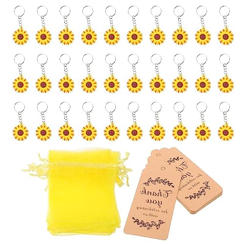 Sonnenblumen Schlüsselanhänger Liefert für Anhänger mit dekorativen Anhängern Sommer für Hochzeit Geburtstag Party Liefert von Generic