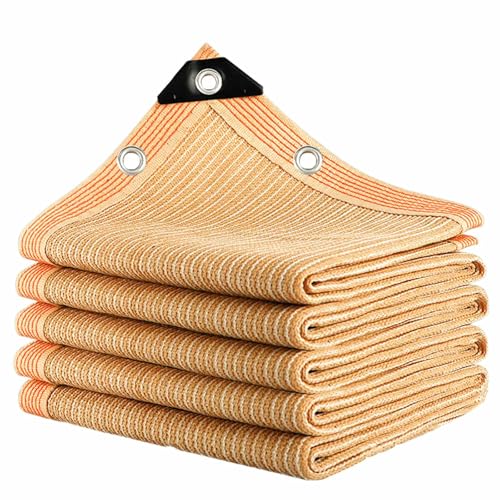 Sonnenschutz Windschutznetz Sonnenschutznetz 90% Beige Anti-Aging Sonnensegel Verschlüsselt und Verdickt für Zäune Dächer Innenhöfe Garten(8.0x20.0 m/26'x65.6') von Generic