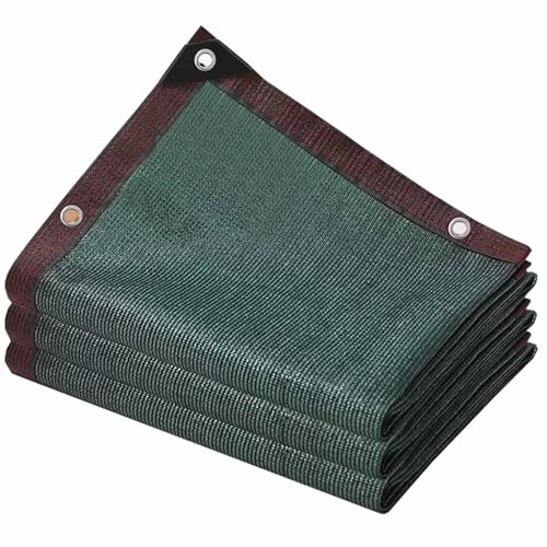 Sonnenschutz Windschutznetz Sonnenschutznetz 90% Dunkelgrün Anti-Aging Sonnensegel Verdicktes Anti-Aging für Zäune Dächer Innenhöfe Garten(2.0x15.0 m(6.6x49 ft)) von Generic