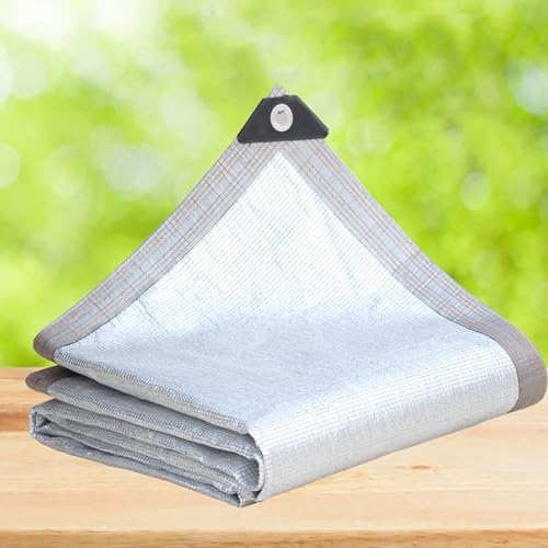 Sonnenschutznetz Für Pflanzen, 99 % Reflektierendes Aluminet-Schattierungsnetz Für Autos/Hunde, HDPE, Mesh-Sonnenschutzgewebe, Schattierungsnetz Für Gewächshaus/Carport/Wohnmobil/Zwinger(1x2m) von Generic