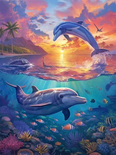Sonnenuntergang Diamond Painting Erwachsene 30x40cm Diamond Painting Klein Bastelset Kinder ab 7 jahre Diamant Malerei Delphin Diamanten Malen Nach Zahlen Crystal Cross Stickerei Malerei Kits z46-t Sonnenuntergang Diamond Painting Erwachsene 30x40cm Diamond Painting Klein Bastelset Kinder ab 7 jahre Diamant Malerei Delphin Diamanten Malen Nach Zahlen Crystal Cross Stickerei Malerei Kits z46-t von Generic