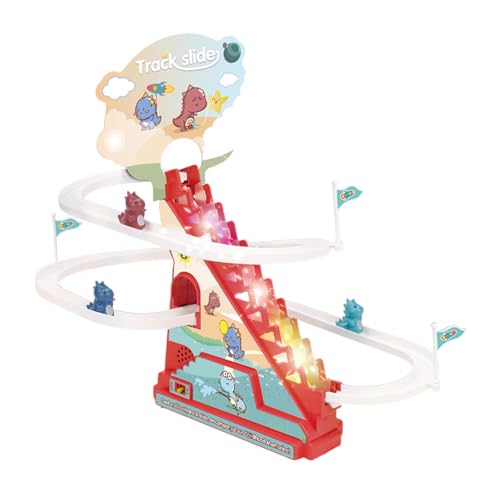 Spannendes Rollenspielzeug für Kinder, Dinosaurierbahnspiele und automatische Treppensteigerspielzeuge, Puzzlespielzeugsets fördern die Fantasie von Kindern ab 3 Jahren! HYw727 (B, One Size) von Generic