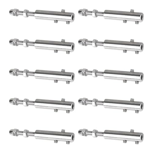 Spannschlossspanner, Kabelspanner zum Spannen, 10-teiliges Hardware-Seil-Set, Haken, strapazierfähig, für leichten Garten, Rankgitter, Schattensegel, Outdoor, Kletterpflanzen von Generic