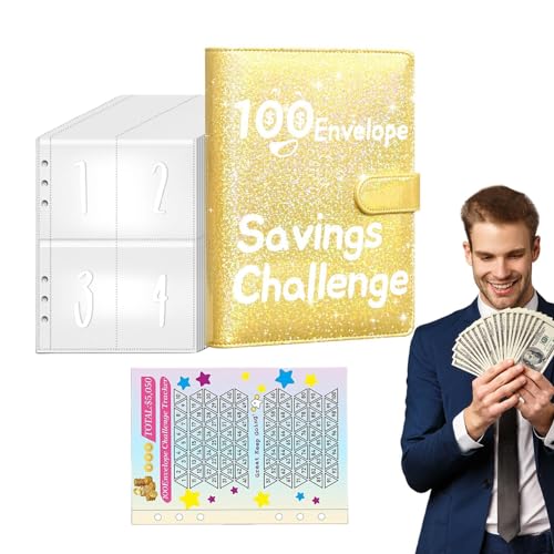 Spar-Challenge-Buch mit Umschlägen, Spart in Umschlägen, günstiger Ordner mit 4 Quadraten, 25 Stück, multifunktionaler wasserdichter und tragbarer Ordner Spar-Challenge-Buch mit Umschlägen, Spart in Umschlägen, günstiger Ordner mit 4 Quadraten, 25 Stück, multifunktionaler wasserdichter und tragbarer Ordner von Generic