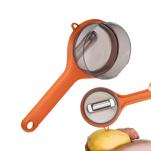 Sparschäler mit Behälter, Schäler mit Aufbewahrungsbox | Obstschäler mit multifunktionalem Behälter aus Edelstahl, doppelseitiger Obstschäler mit Aufbewahrungsbox für Backofen Sparschäler mit Behälter, Schäler mit Aufbewahrungsbox | Obstschäler mit multifunktionalem Behälter aus Edelstahl, doppelseitiger Obstschäler mit Aufbewahrungsbox für Backofen von Generic