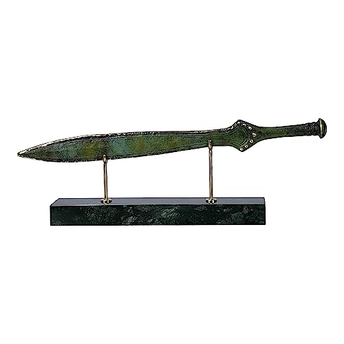 Spartanisches Soldat Schwert Antike griechische echte Bronze Metall Kunst Museum Kopie Grün von Generic