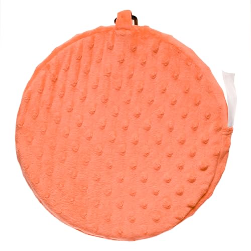 Special Needs Essentials FocusPad Sitz (Plüsch strukturierter orangefarbener Kreis) | vibrierendes Kissen | Beruhigungskissen für sensorische Kinder | 25,4 x 25,4 x 7,6 cm von Generic