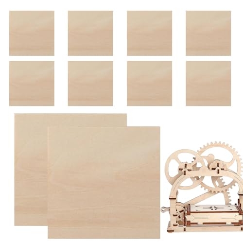 Sperrholzplatten – Packung mit 10 Lindenholzplatten, Schneiden von Lindenplatten | unvollendete Balsaholzplatten mit glatten Oberflächen, natürliche Sperrholzplatten für die a Sperrholzplatten – Packung mit 10 Lindenholzplatten, Schneiden von Lindenplatten | unvollendete Balsaholzplatten mit glatten Oberflächen, natürliche Sperrholzplatten für die a von Generic