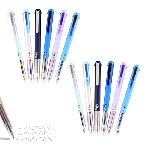 Spicanalogy/Consecutivte/Romiantic 6er-Set Mehrfarben-Kugelschreiber, Krankenschwester-Kugelschreiber, 4-in-1, 18 Farben, Mehrfarben-Kugelschreiber mit 0,5-mm-Druckfunktion, für Büro (12pcs) von Generic