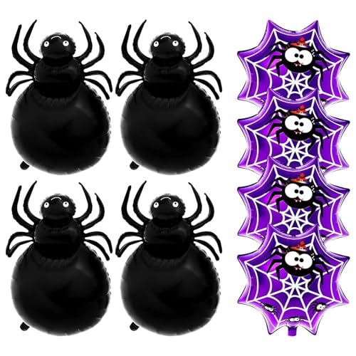 Spider-Ballon Halloween - Luftballons Halloween Set Luftballons Spinnennetz Foil, Spider-Ballon zum Thema Halloween | Luftballons Spinne Dekoration Kit für Halloween-Partys Spider-Ballon Halloween - Luftballons Halloween Set Luftballons Spinnennetz Foil, Spider-Ballon zum Thema Halloween | Luftballons Spinne Dekoration Kit für Halloween-Partys von Generic