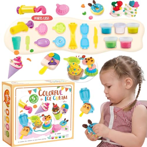 Spielknete – bunt, kreativer Ton, simuliertes Set | Küche mit Zubehör, Kunstset mit Modellierwerkzeugen für Jungen und Mädchen, kreativer Spielspaß Spielknete – bunt, kreativer Ton, simuliertes Set | Küche mit Zubehör, Kunstset mit Modellierwerkzeugen für Jungen und Mädchen, kreativer Spielspaß von Generic