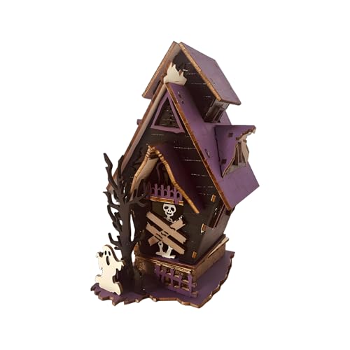 Spukhaus Bausatz | Spukhaus Deko - 3D Beleuchtetes Horror Deko Zentrum Für Kamin Wohnzimmer Party Landhausstil Spukhaus Bausatz | Spukhaus Deko - 3D Beleuchtetes Horror Deko Zentrum Für Kamin Wohnzimmer Party Landhausstil von Generic