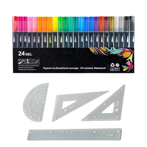 Squiggles Glitzermarker – Set mit schimmernden Markern | Zeichenstifte mit doppelter Linie für Kunst, Schreiben, Grußkarten, kreatives Bastelbedarf, inkl. Lineal Squiggles Glitzermarker – Set mit schimmernden Markern | Zeichenstifte mit doppelter Linie für Kunst, Schreiben, Grußkarten, kreatives Bastelbedarf, inkl. Lineal von Generic