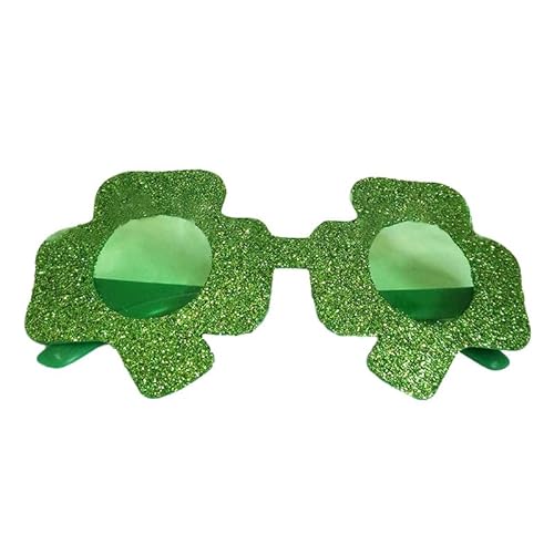 St. Patricks Day Brille grüne Kleeblatt Brille irisches Kostüm Zubehör Foto Requisiten Cosplay Partyzubehör Elegant St. Patrick's Day Niedlich Dekor von Generic