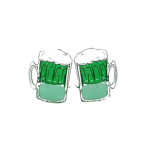 St. Patricks Day Brille grünes Bier Cheers Brille irisches Kostüm Zubehör Foto Requisiten Cosplay Partyzubehör Draussen St. Patricks Day Dinge Dekor von Generic