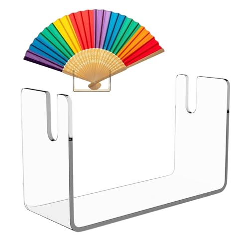 Staffelei-Ständer – Klappbarer Fächer-Ausstellungsständer, Handfächer-Aufbewahrungsregal | Klare Acryl-Fan-Display-Halterung, Klappbarer Fan-Halter, Antike Heimdekoration, Fan-Halterung, Staffelei Für von Generic