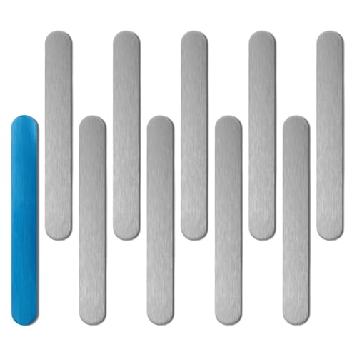 Stahlklebe-Metallplatte für Magnete, 10 Teile Kühlschrank Sauerstoff-Stahlplatte – selbstklebende Metallstreifen für Telefongehäuse, Fahrzeuge, Handwerk, Raum, Kühlschrank, Wissenschaft, Laboratorien von Generic