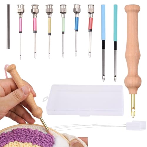 Stanznadel-Set, Stanznadel-Vorlagen-Set, Stanznadel-Werkzeug-Set, Stanznadel-Set | Sticknadel-Set, Stoff Mit Nadeln Da, Handnähnadel-Set, Handnähnadel-Set, Kit P von Generic
