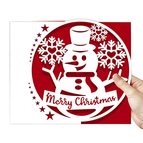 Stanzschablone für Weihnachtskarten, Schneemann-Grußkarten, 3D-Weihnachtskarten, Stanzschablone für DIY, Scrapbooking, Album, Papierkarte, Stanzform von Generic