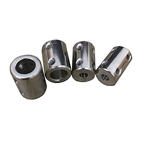 Starre Kupplung aus Stahl 45#, silberfarben, 5 mm bis 8 mm Schaft, starre Kupplung, Verbindungsverbinder, verschleißfest, mit Schrauben und Schraubenschlüssel, 14 x 22 mm, 4 Stück Starre Kupplung aus Stahl 45#, silberfarben, 5 mm bis 8 mm Schaft, starre Kupplung, Verbindungsverbinder, verschleißfest, mit Schrauben und Schraubenschlüssel, 14 x 22 mm, 4 Stück von Generic