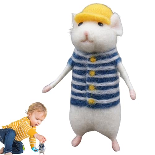 Starter-Set zum Filzen mit Wollnadeln, Nadelfilz-Set aus Tierwolle, Anfänger-Set aus Filz mit Tieren – Nadelfilz-Set mit Tieren in Leg von Generic