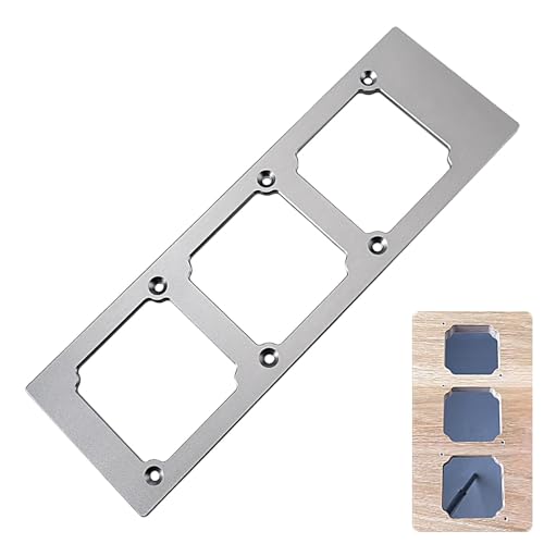 Steckdosenschablone, präzises Schablonenwerkzeug aus Aluminiumlegierung, Tischlerdekoration, Niederspannungs-Montagehalterung für Schlitze, Holzbearbeitung, Zuhause Steckdosenschablone, präzises Schablonenwerkzeug aus Aluminiumlegierung, Tischlerdekoration, Niederspannungs-Montagehalterung für Schlitze, Holzbearbeitung, Zuhause von Generic