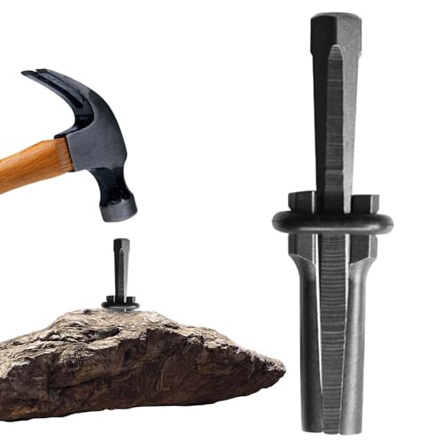 Stein Crack -Werkzeug - Beton Breaking Wedge Shim Set,Heavy Duty Rock Spliting Gear | Präzisions -Eisen -Meißel -System Für Effiziente Steinentfernung, Manuelles Splitter -Kit, Landschaftsbauarbeiten von Generic