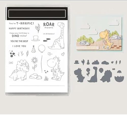 Stempel und Stanzformen für Kartenherstellung, Weihnachtsstempel und Stanzformen-Set für verschiedene Festivals, Alben, Scrapbooking, Geburtstage, Grußkarten (Stanz- und Stempel-Set) (MP004) von Generic