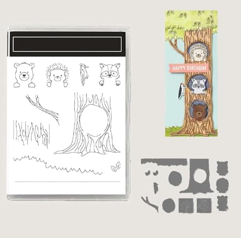 Stempel und Stanzformen für Kartenherstellung, Weihnachtsstempel und Stanzformen-Set für verschiedene Festivals, Alben, Scrapbooking, Geburtstage, Grußkarten (Stanz- und Stempel-Set) (YG5402) von Generic