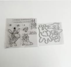 Stempel und Stanzformen für Kartenherstellung, Weihnachtsstempel und Stanzformen-Set für verschiedene Festivals, Alben, Scrapbooking, Geburtstage, Grußkarten (Stanz- und Stempel-Set) (YG5549) von Generic