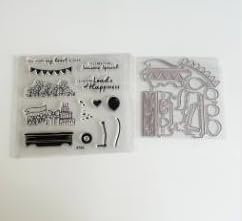 Stempel und Stanzformen für Kartenherstellung, Weihnachtsstempel und Stanzformen-Set für verschiedene Festivals, Alben, Scrapbooking, Geburtstage, Grußkarten (Stanz- und Stempel-Set) (YG5792) von Generic