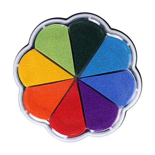 Stempelkissen für Stempel, 8 Farben, waschbare Stempelkissen, Blütenblattform, Regenbogen-Stempelkissen, Stempelfarbe für Freunde und Familie, und Mädchen Stempelkissen für Stempel, 8 Farben, waschbare Stempelkissen, Blütenblattform, Regenbogen-Stempelkissen, Stempelfarbe für Freunde und Familie, und Mädchen von Generic