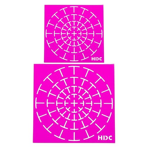 Stencil Stencil Stencils | 2-teiliges Punktierungsschablonen-Set | Malwerkzeug-Set mit glatten Kanten für Wände, Stoffe, Möbel von Generic