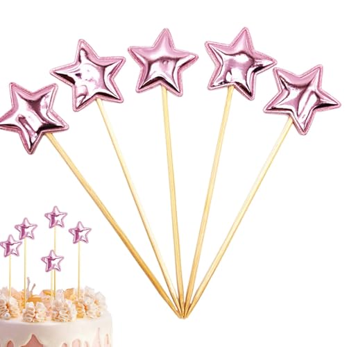Sternförmige Cupcake-Aufsätze, Stern-Geburtstagstortenaufsatz, 5 glitzernde Kuchendekorationen, Lebensmittelqualität Sternförmige Cupcake-Aufsätze, Stern-Geburtstagstortenaufsatz, 5 glitzernde Kuchendekorationen, Lebensmittelqualität von Generic