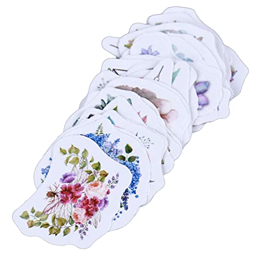 Sticker Blumen und Pflanzen Papier handgemacht DIY Tagebuch Papieretiketten Siegel Kunsthandwerk Sticker Scrapbooking Dekorativ 46 Stück Kostengünstig und langlebig Nützlich und modisch von Generic