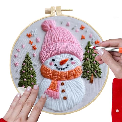 Stickerei Kits Weihnachten Winter - Handgestickte Muster Nähen Kit für Erwachsene und Kinder | Stickübungskit Vielseitige Nadelrahmen-Kits für Wohnzimmer 'u von Generic