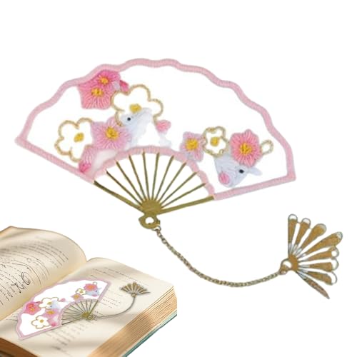 Stickerei Lesezeichen - Retro Elegantes Lesezeichen | Handgefertigtes Fan Buchzeichen Mit Stickerei Set Und Anleitung Für Reiseplaner Studium Uni Anfänger von Generic