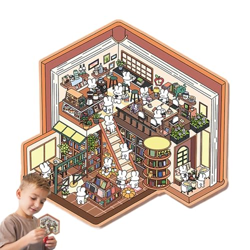 Stickerszenen für Erwachsene, Aufkleberszene | Bühnenaufkleber Miniaturhaus Villa | Heimszenenaufkleber wiederverwendbar von Generic