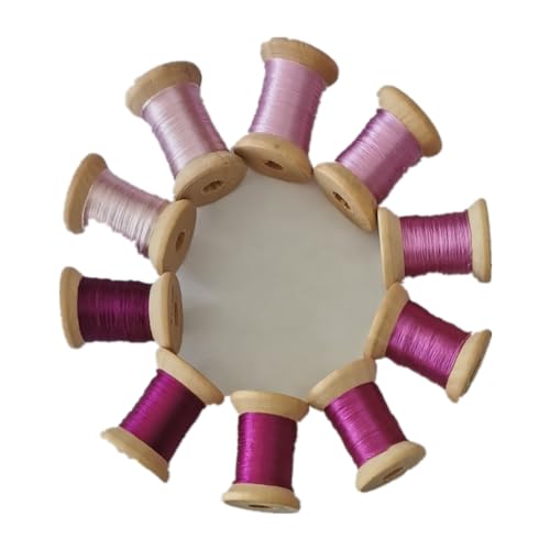 Stickgarn, 100 % natürliche Maulbeerseide, 20–22 m pro Farbe, Nr. 121, 10 Spulen Stickgarn, 100 % natürliche Maulbeerseide, 20–22 m pro Farbe, Nr. 121, 10 Spulen von Generic