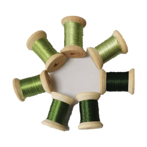 Stickgarn, 100 % natürliche Maulbeerseide, 20–22 m pro Farbe, Nr. 4, 7 Spulen Stickgarn, 100 % natürliche Maulbeerseide, 20–22 m pro Farbe, Nr. 4, 7 Spulen von Generic