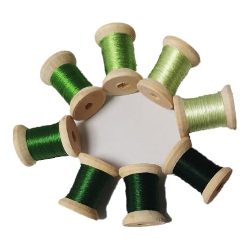 Stickgarn, 100 % natürliche Maulbeerseide, handgefertigt, 20–22 m pro Farbe, Nr. 1, 8 Spulen Stickgarn, 100 % natürliche Maulbeerseide, handgefertigt, 20–22 m pro Farbe, Nr. 1, 8 Spulen von Generic