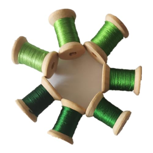 Stickgarn, 100 % natürliche Maulbeerseide, handgefertigt, 20–22 m pro Farbe, Nr. 90, 7 Spulen Stickgarn, 100 % natürliche Maulbeerseide, handgefertigt, 20–22 m pro Farbe, Nr. 90, 7 Spulen von Generic