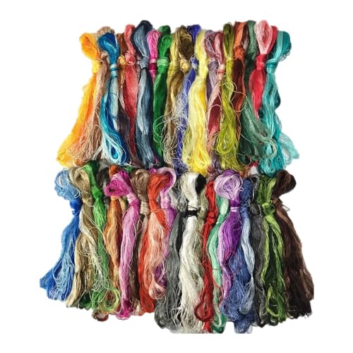Stickgarne aus natürlicher Maulbeerseide, 200 Farben, 20–22 m pro Farbe, DIY Handwerk von Generic
